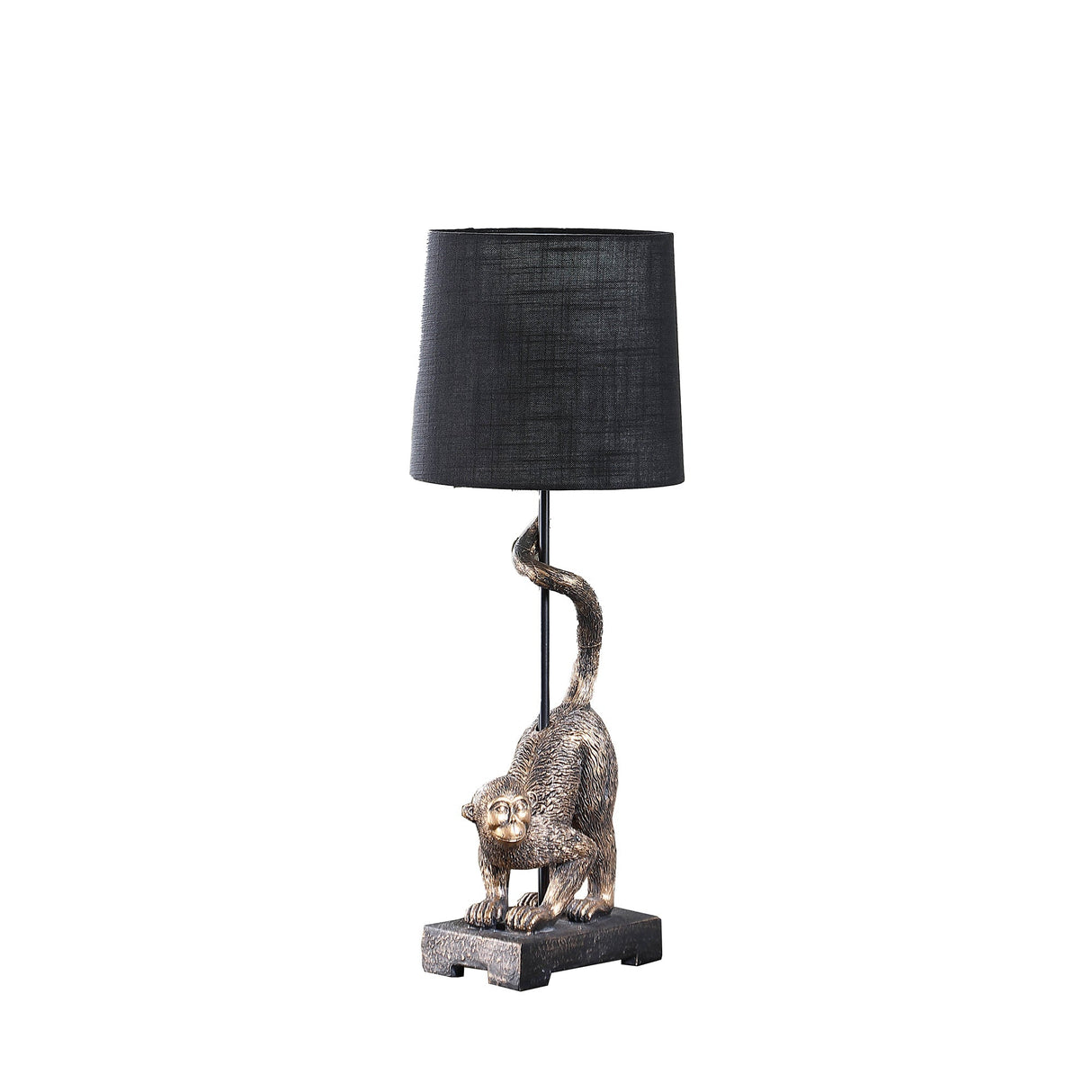 Wildlife Old World Antique Bronze Capuchin Monkey Table Lamp