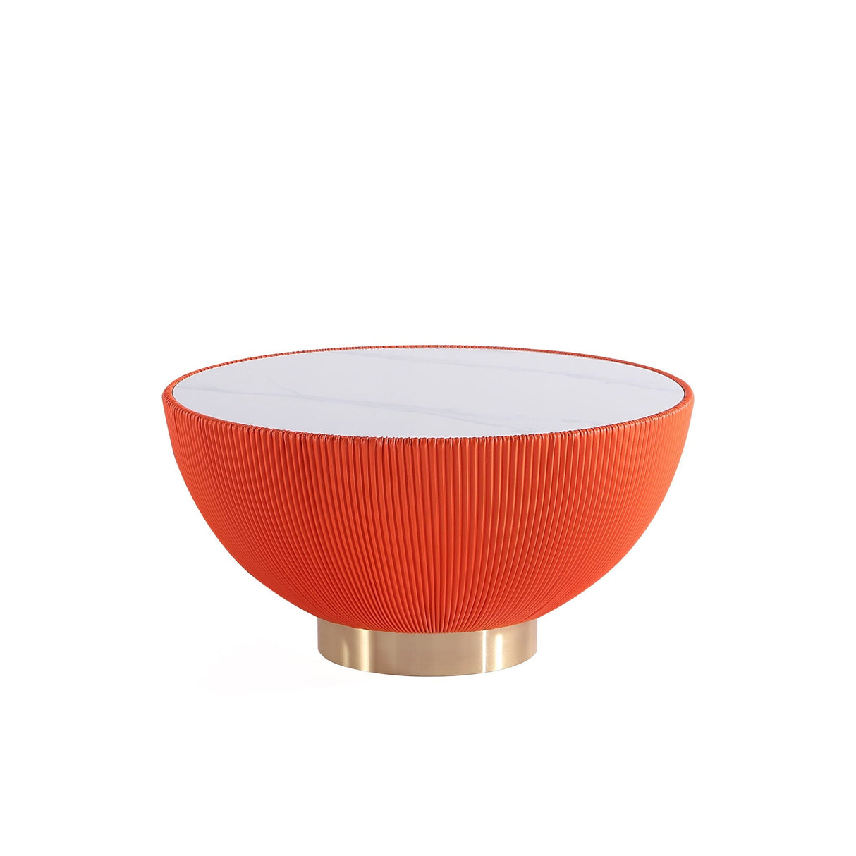 Stylish Coffee Table Round - Gold Base