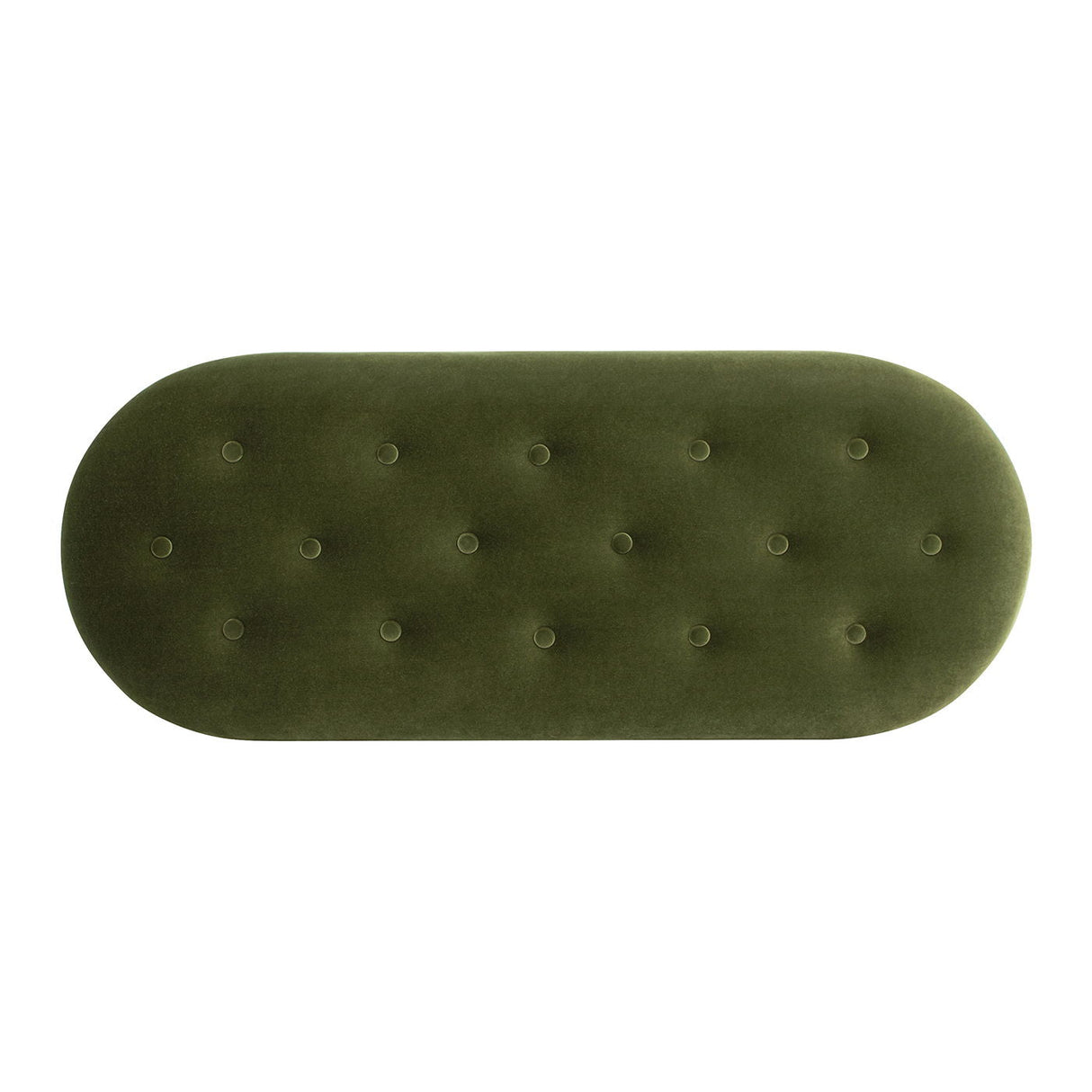 Melindaa - Oval Tufted Bullion Fringe Storage Bench
