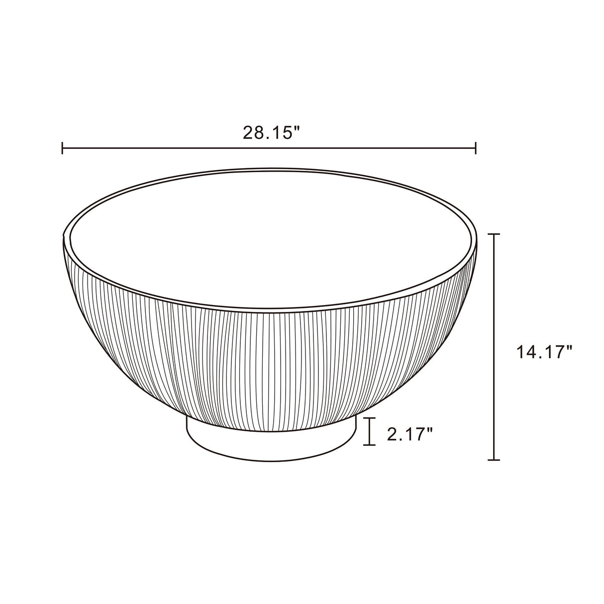 Stylish Coffee Table Round - Gold Base