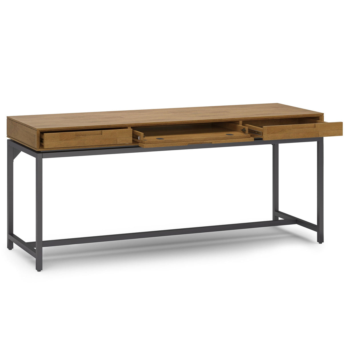 Handcrafted Solid Wood & Metal Desk - OROA