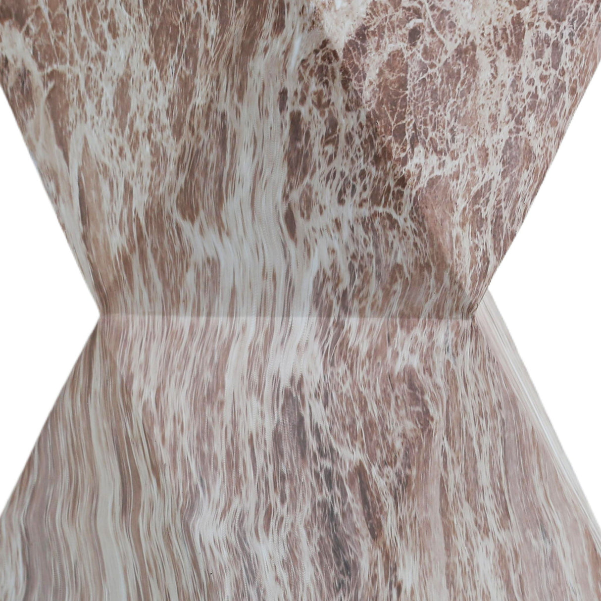 Round Outdoor Geometric End Table Marble - OROA