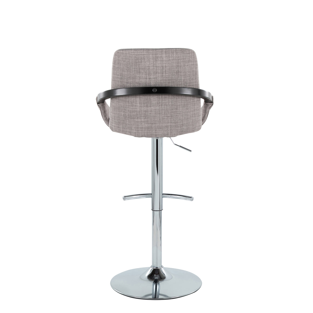 Gray Black Wood Adjustable Swivel Bar Stools Set of 2 – OROA, view 4