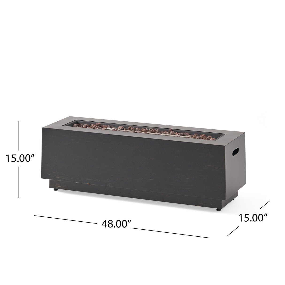 Modern Dark Grey - Outdoor Iron Propane Fire Pit
