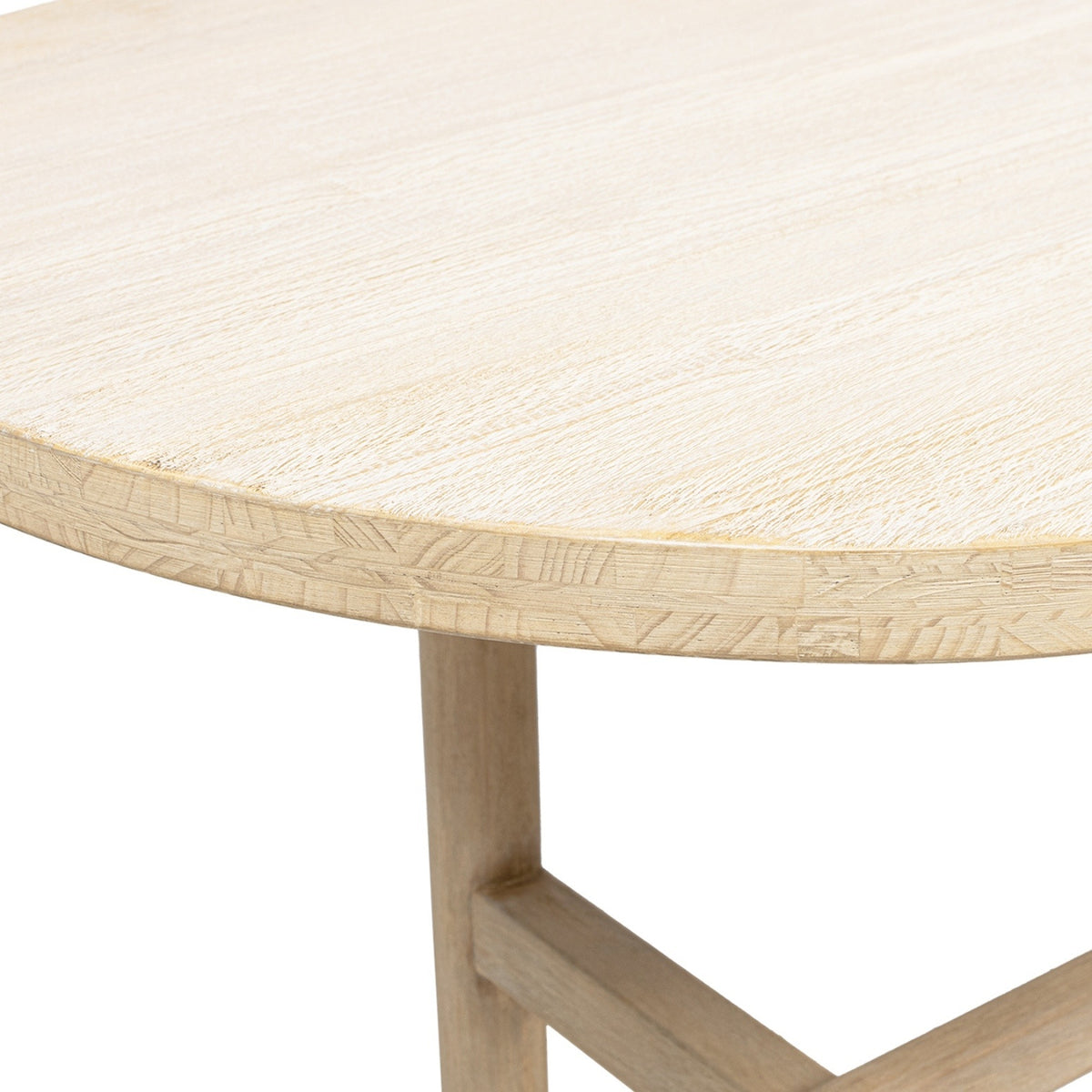 Milo 8-Seat Oval Reclaimed Pine Dining Table, Light Natural Cerused - OROA Online Furniture