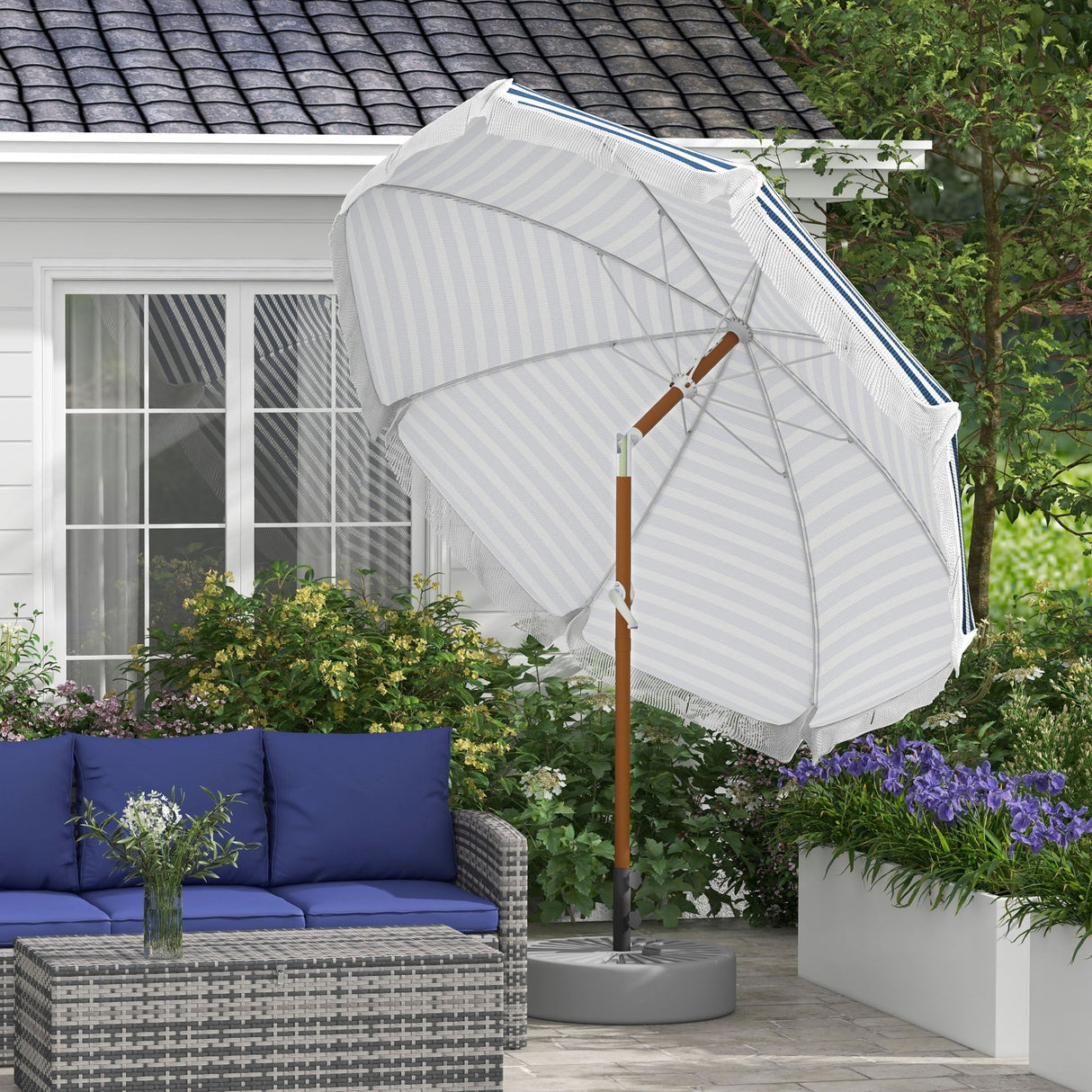 Outdoor Patio Umbrella with Tilt and Vent