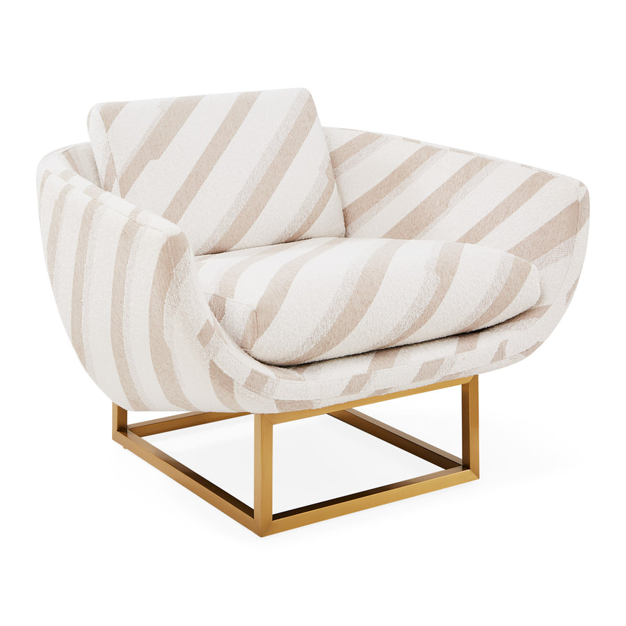 Diagonal Pattern Bouclé Lounge Chair | Jonathan Adler Beaumont | Oroa.com