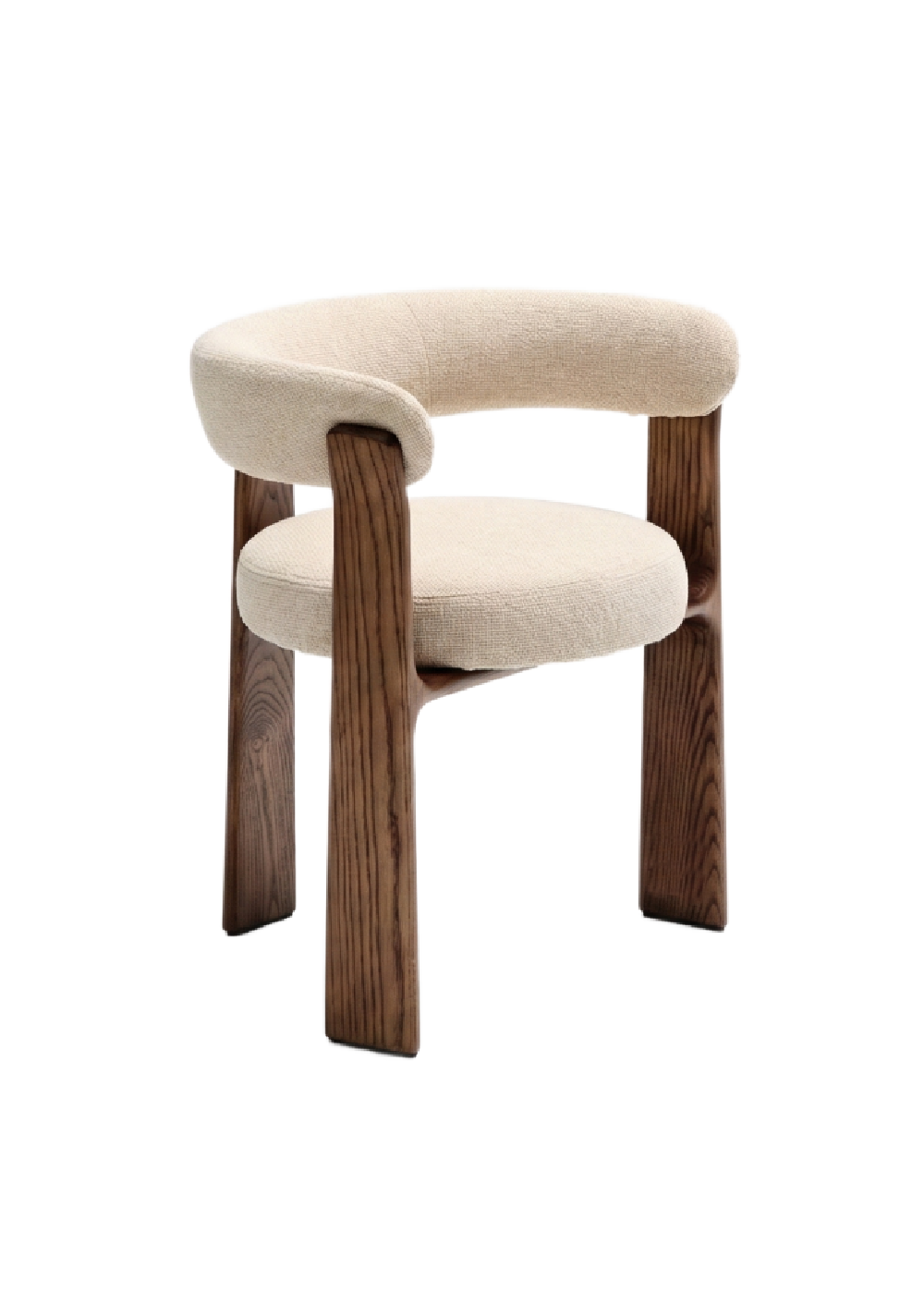 Modern dining chair with dark wood legs - www.oroa.com
