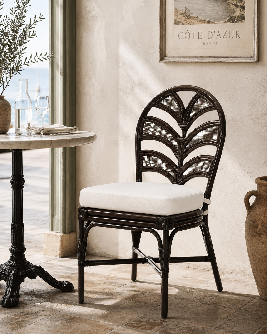 black bistro chair with cushion - www.oroa.com