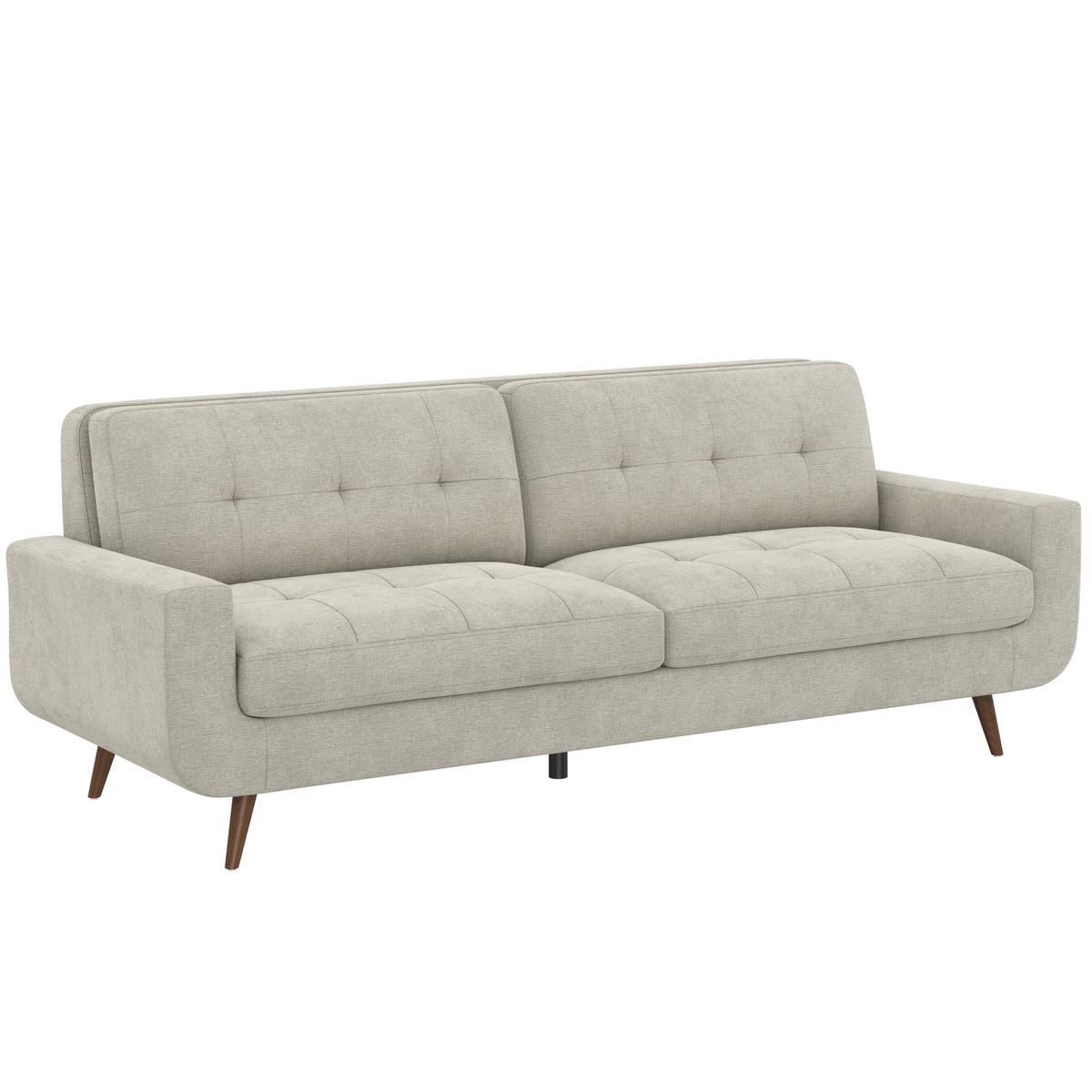 Fog Beige Tufted Upholstered Sofa – OROA, view 3