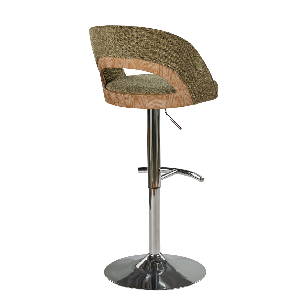 Sage Green Whitewashed Adjustable Swivel Bar Stools Set of 2 – OROA, view 5