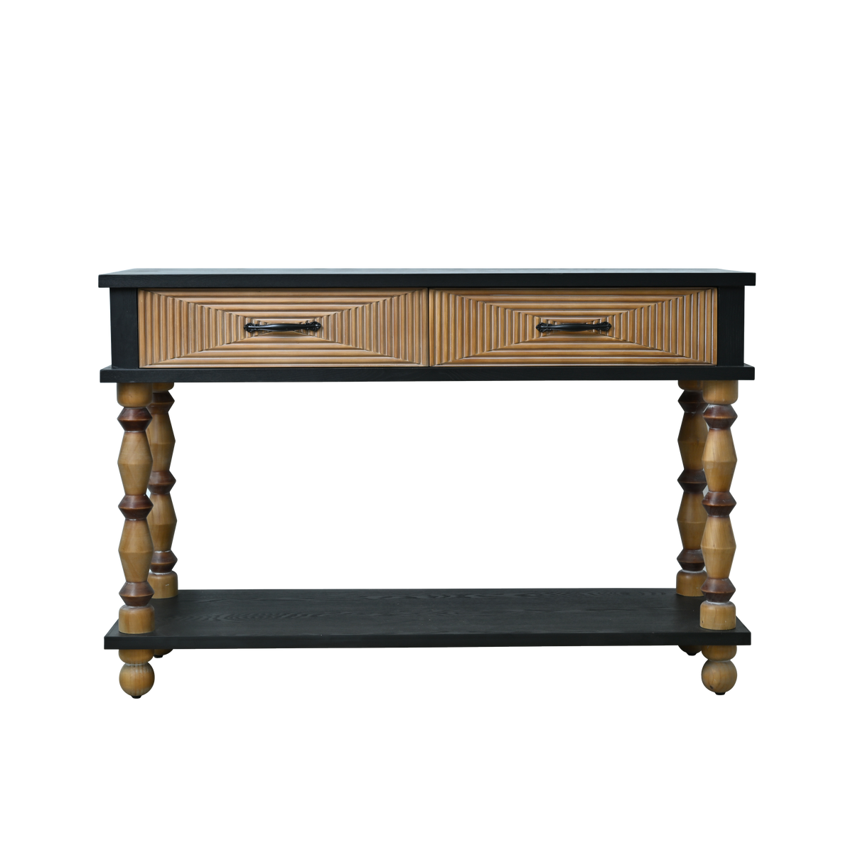 rustic solid wooden console