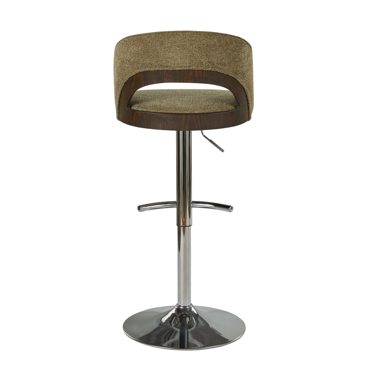Sage Green Walnut Adjustable Swivel Bar Stools Set of 2 – OROA, view 5