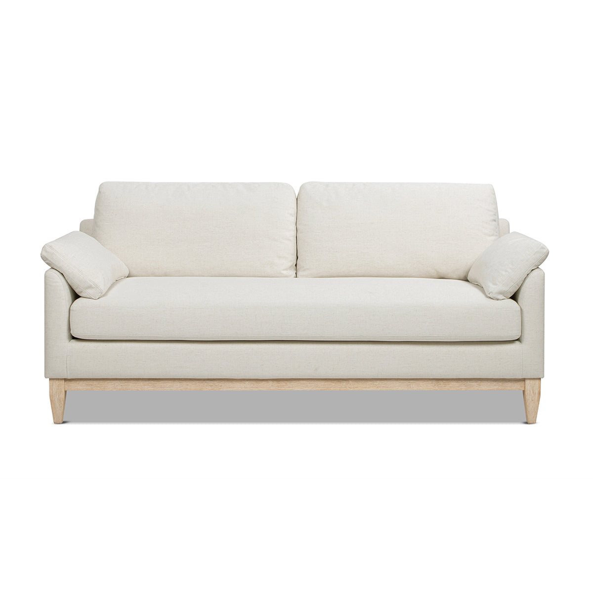 Pasadena Modern Farmhouse Sofa, Flax White Linen - OROA Modern Furniture