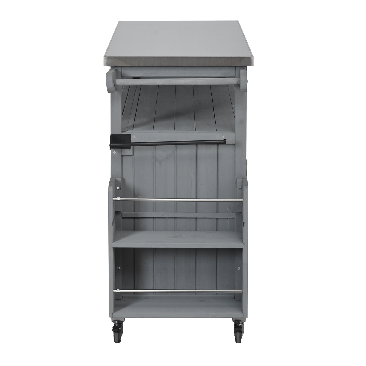 Foldable Outdoor Kitchen Island Patio - Gray