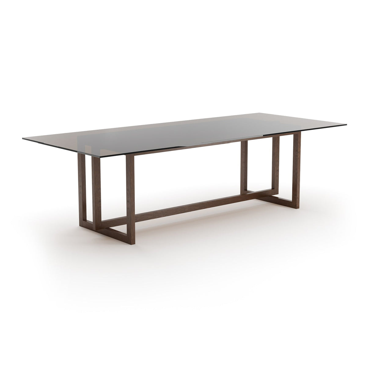Smoked Bronze Glass Dining Table – Wish You Were Here – rear view
