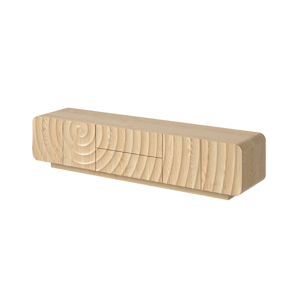 Natural Wave Front Media Console 70 Inch – OROA, view 3