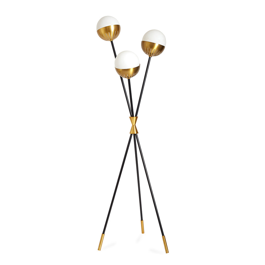 Glass Sphere Tripod Floor Lamp – Caracas – front view