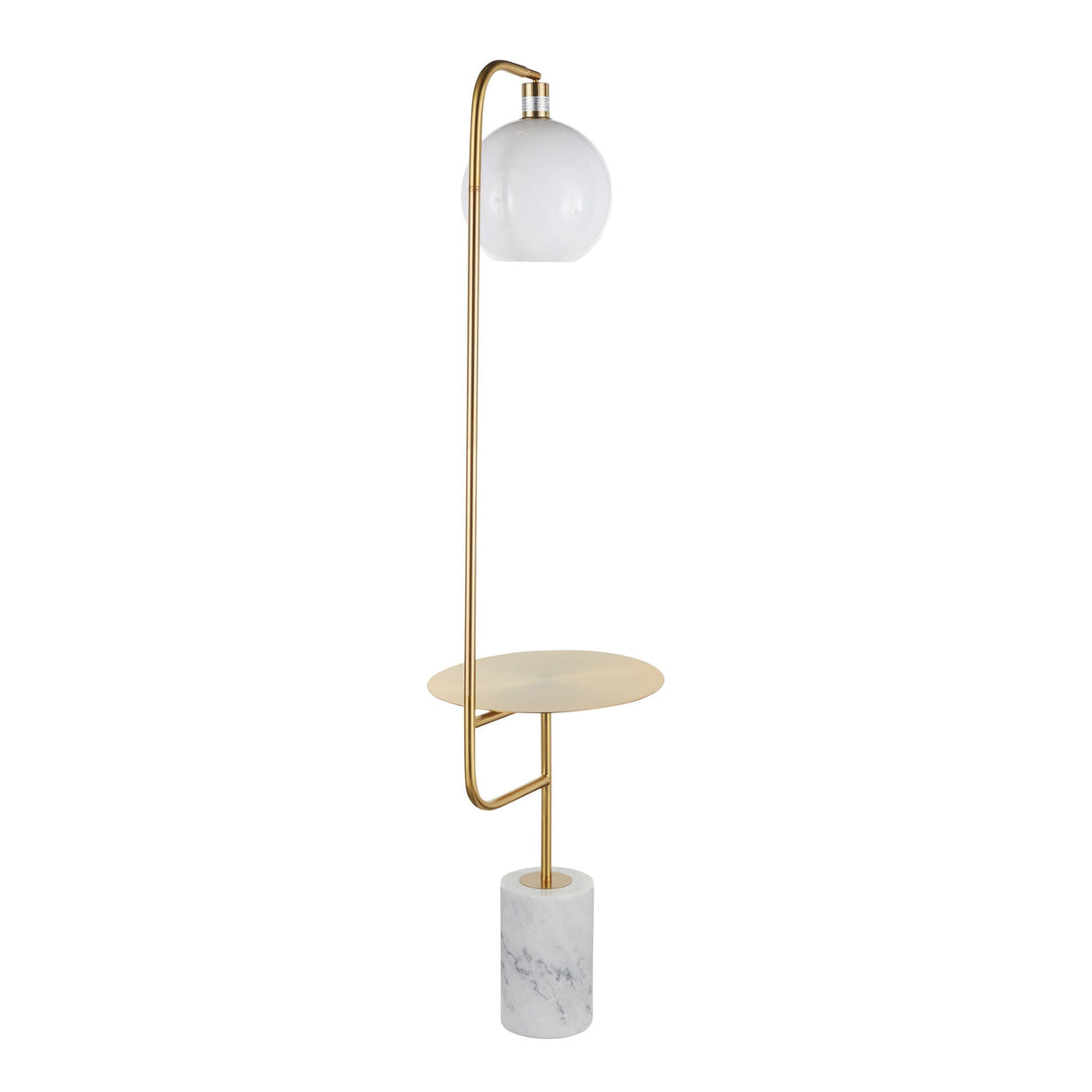 Glam Marble Floor Lamp Side Table - OROA
