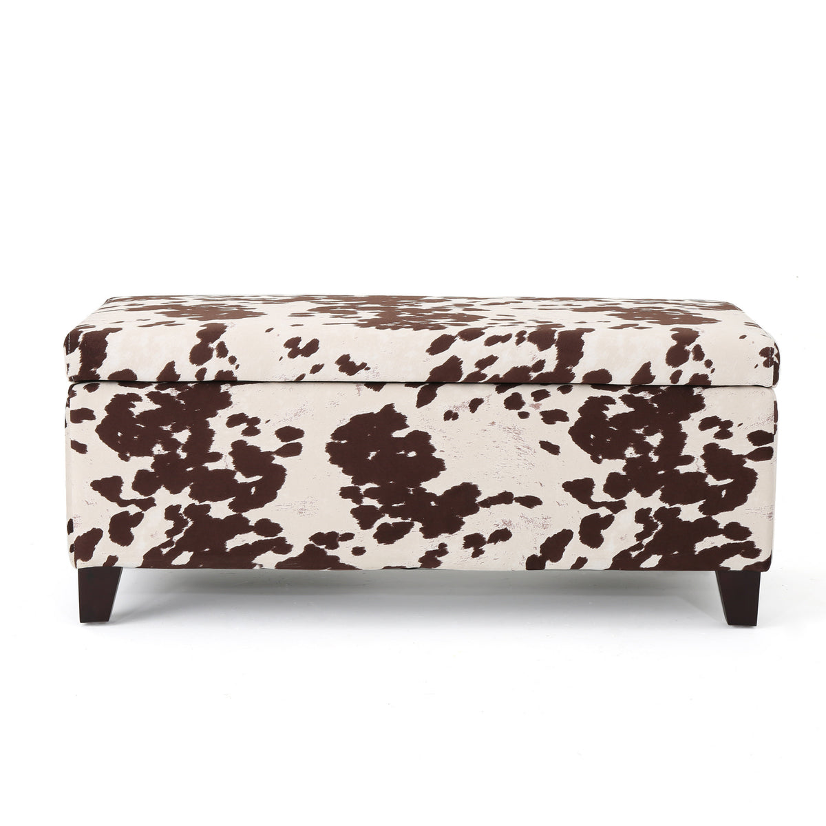 cow print ottoman bench