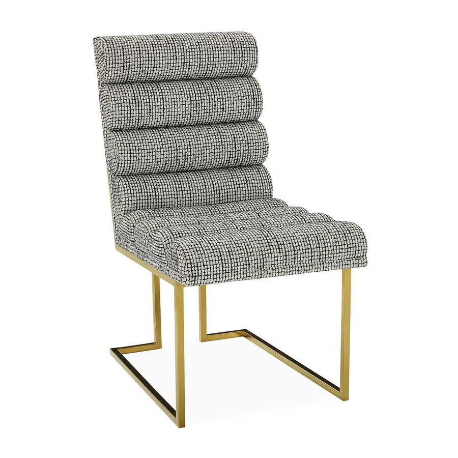 Polished Brass Framed Dining Chair | Jonathan Adler Channeled Goldfinger | Oroa.com