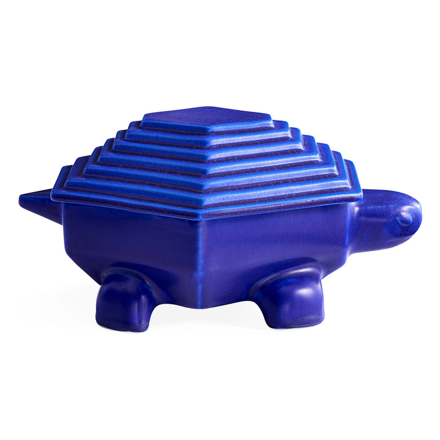 Blue Glazed Stonware Box | Jonathan Adler Cobalt Turtle | Oroa.com