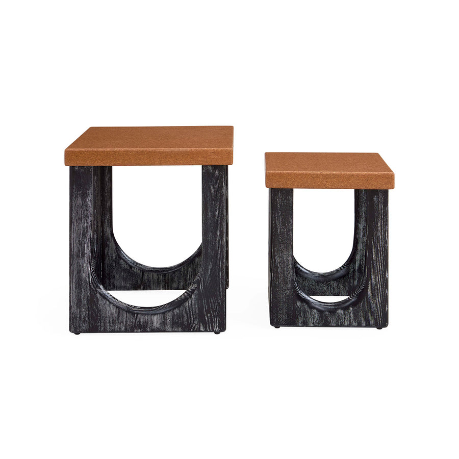 Brushed Oak Nesting Coffee Tables (2) | Jonathan Adler Coliseum | Oroa.com