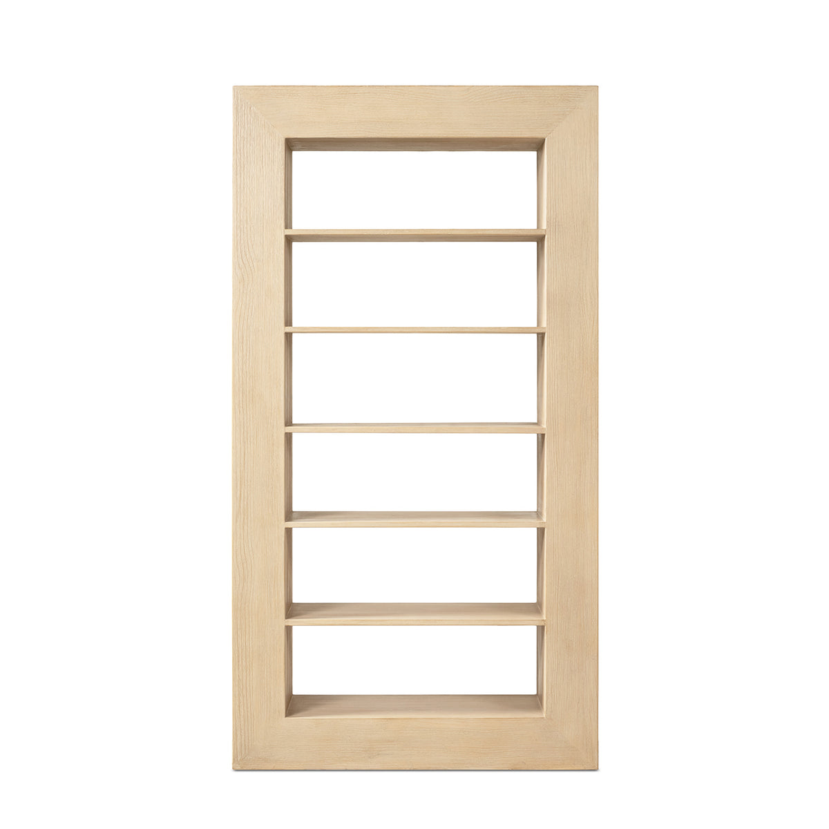 Ellis Open Back Wood Display Shelf, Brushed White Reclaimed Pine - OROA Online Furniture