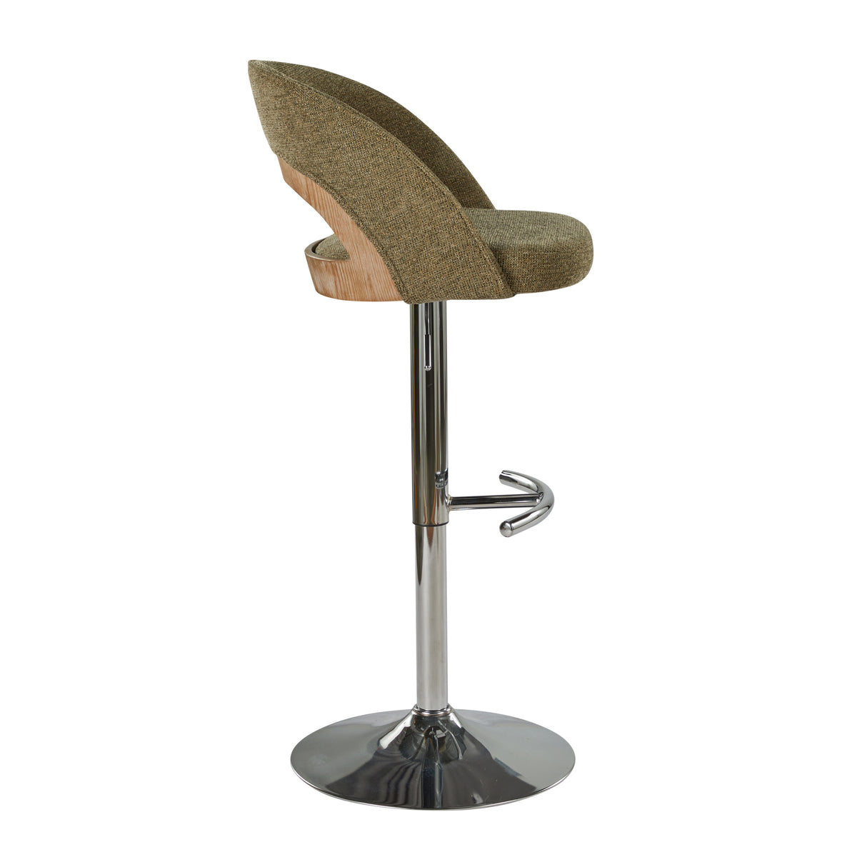 Sage Green Whitewashed Adjustable Swivel Bar Stools Set of 2 – OROA, view 1