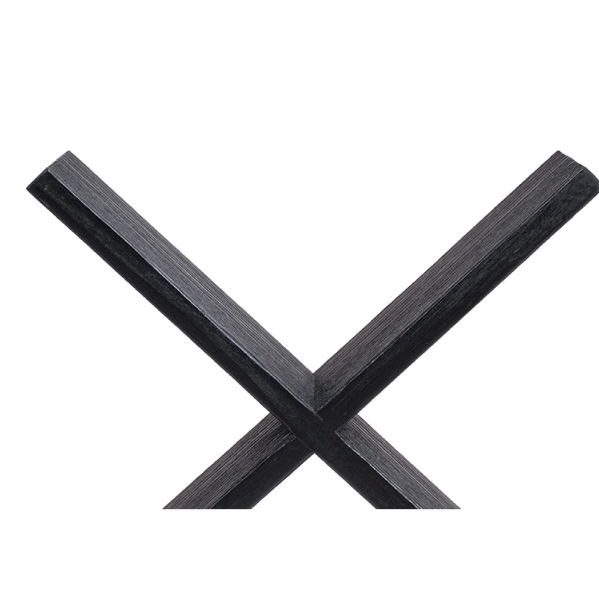 Otto X-Shaped Wood Display Shelf, Matte Black Reclaimed Pine - OROA Modern Furniture