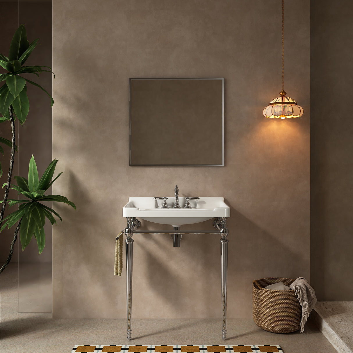 Bathroom Console Sink, Wall-Mounted - OROA