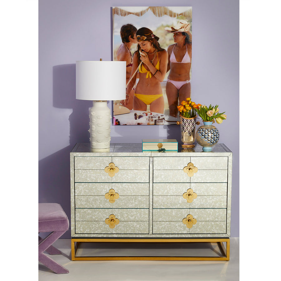 Antique Mirror 6-Drawer Dresser – Delphine – rear view