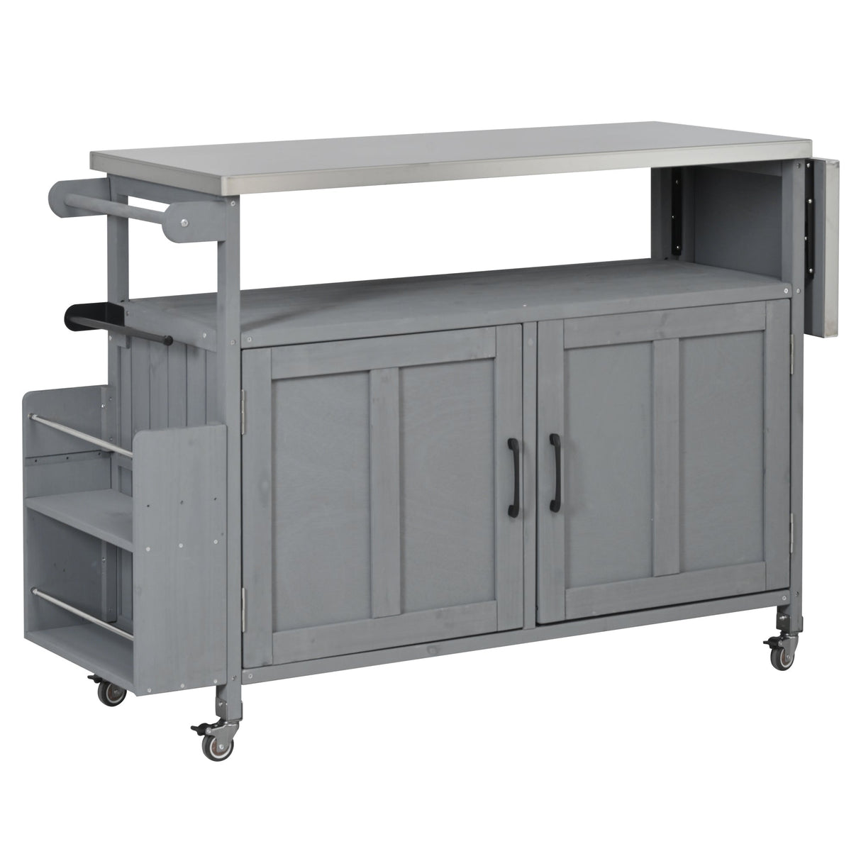 Foldable Outdoor Kitchen Island Patio - Gray