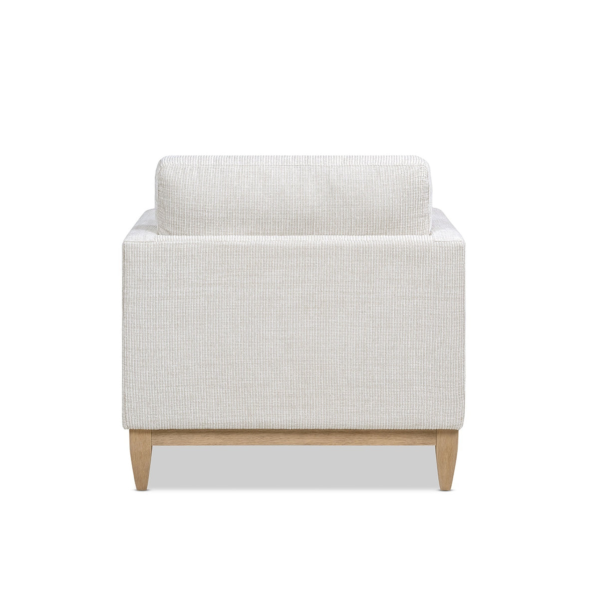 Knox Modern Farmhouse Arm Chair, Light Beige Chenille with Pinewood Frame - OROA Online Furniture