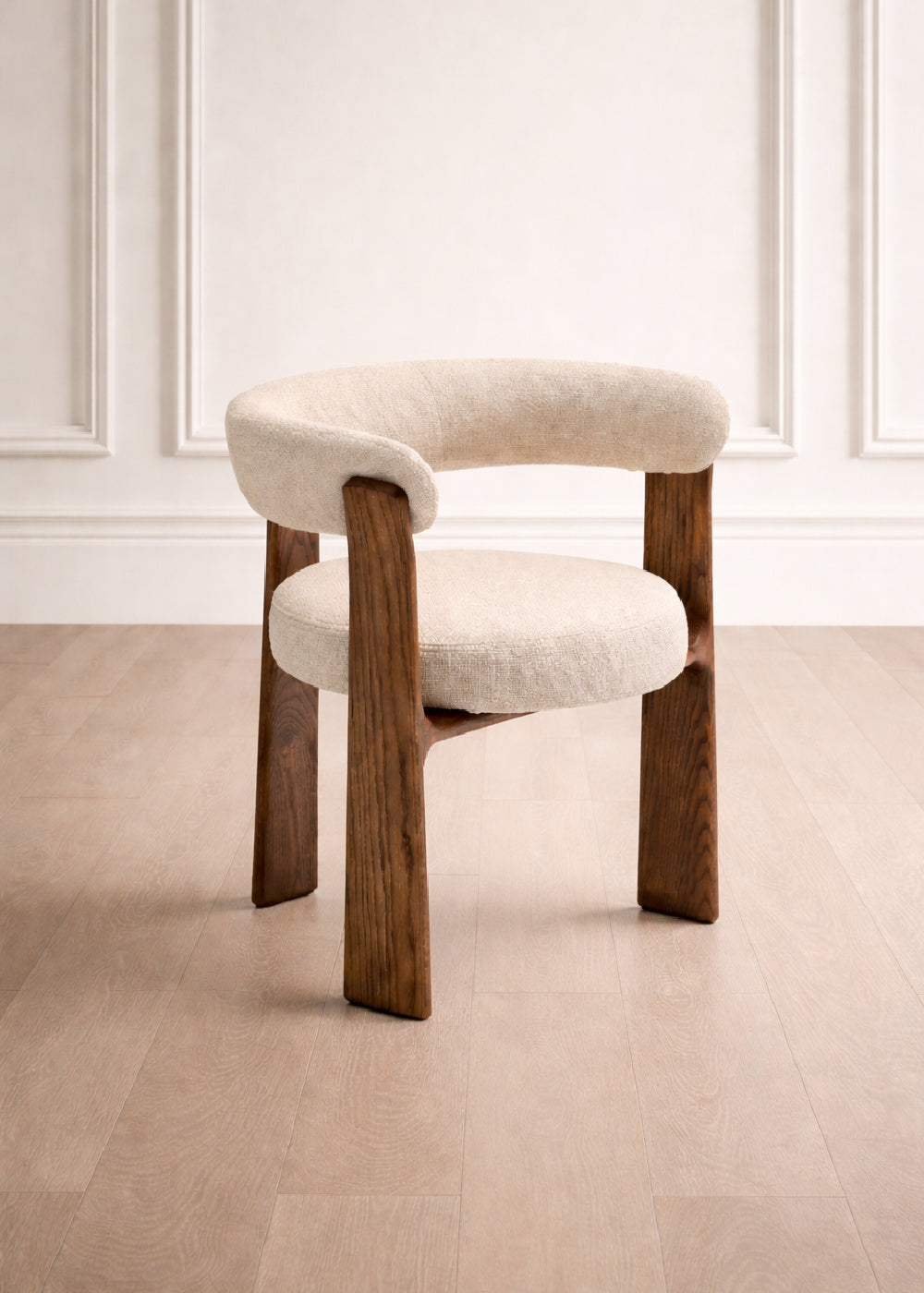 Modern dining chair with dark wood legs - www.oroa.com