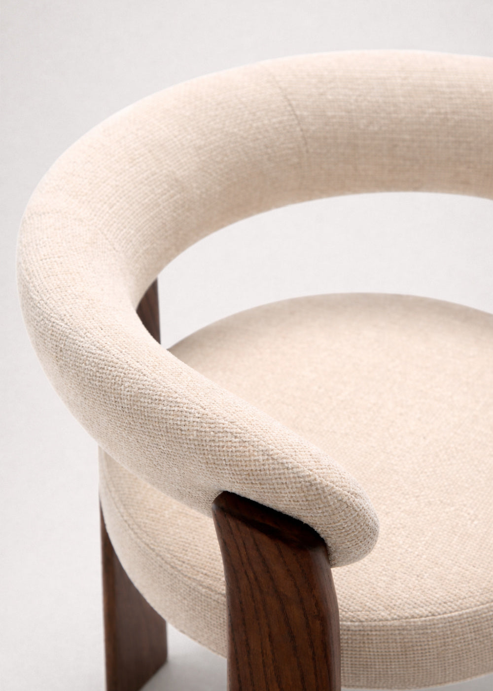 Modern dining chair with dark wood legs - www.oroa.com