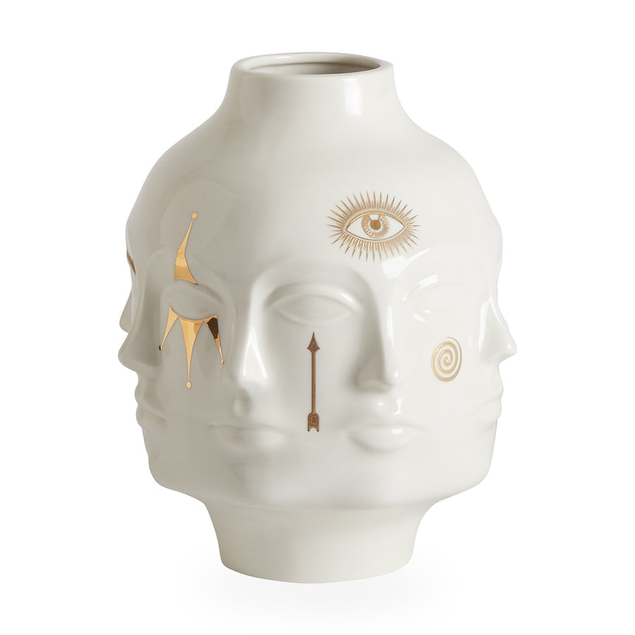 Gilded Porcelain Face Vase L | Jonathan Adler Dora Maar | Oroa.com