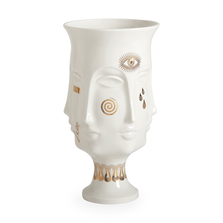 Gilded Porcelain Face Urn | Jonathan Adler Dora Maar | Oroa.com