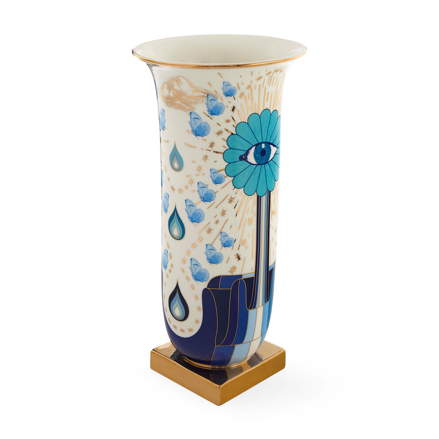 Printed Porcelain Tall Flared Vase | Jonathan Adler Druggist | Oroa.com