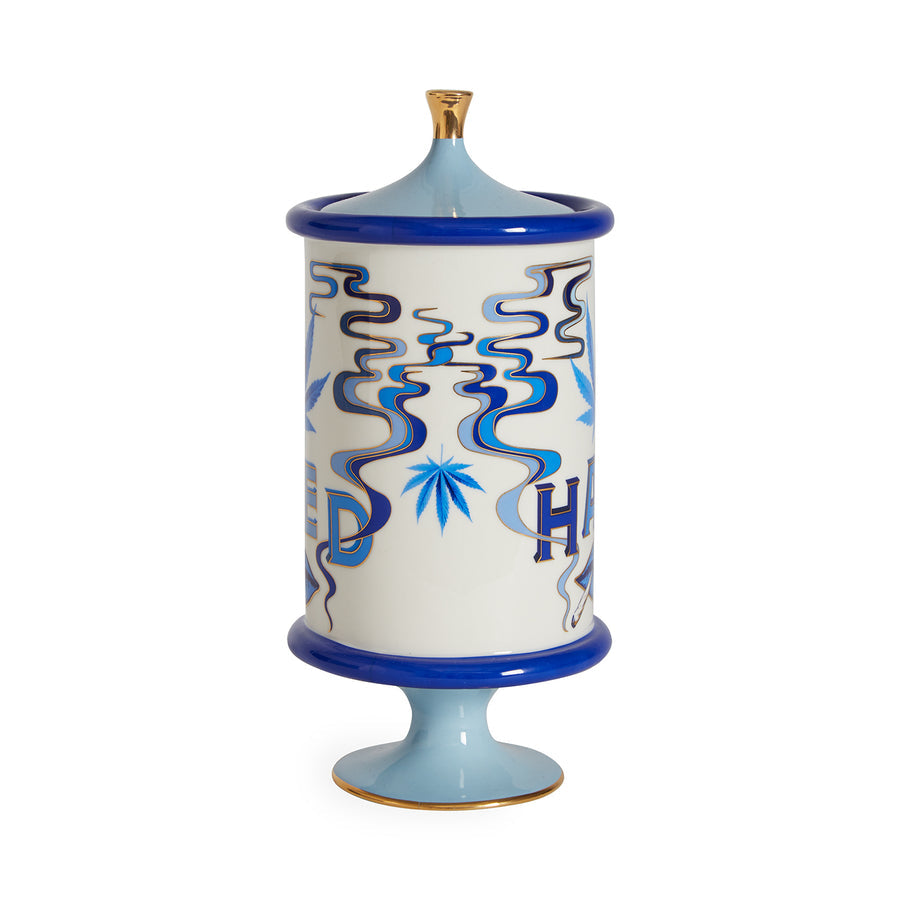 Blue-Toned Porcelain Weed Canister | Jonathan Adler Druggist | Oroa.com