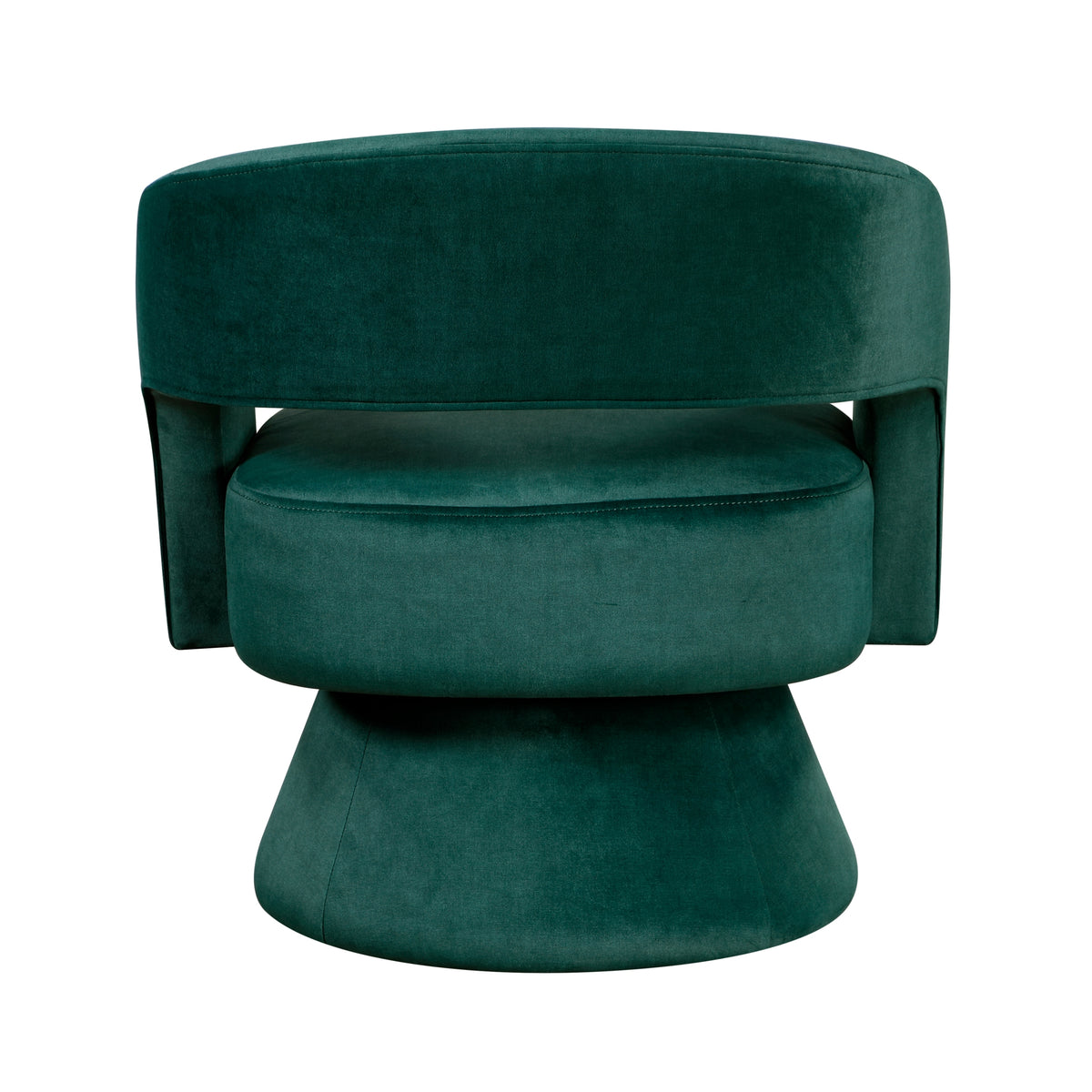 Emerald Green Compact Velvet Swivel Chair – OROA, view 5