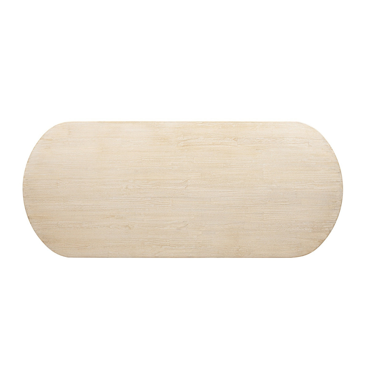 Milo 8-Seat Oval Reclaimed Pine Dining Table, Light Natural Cerused - OROA Online Furniture