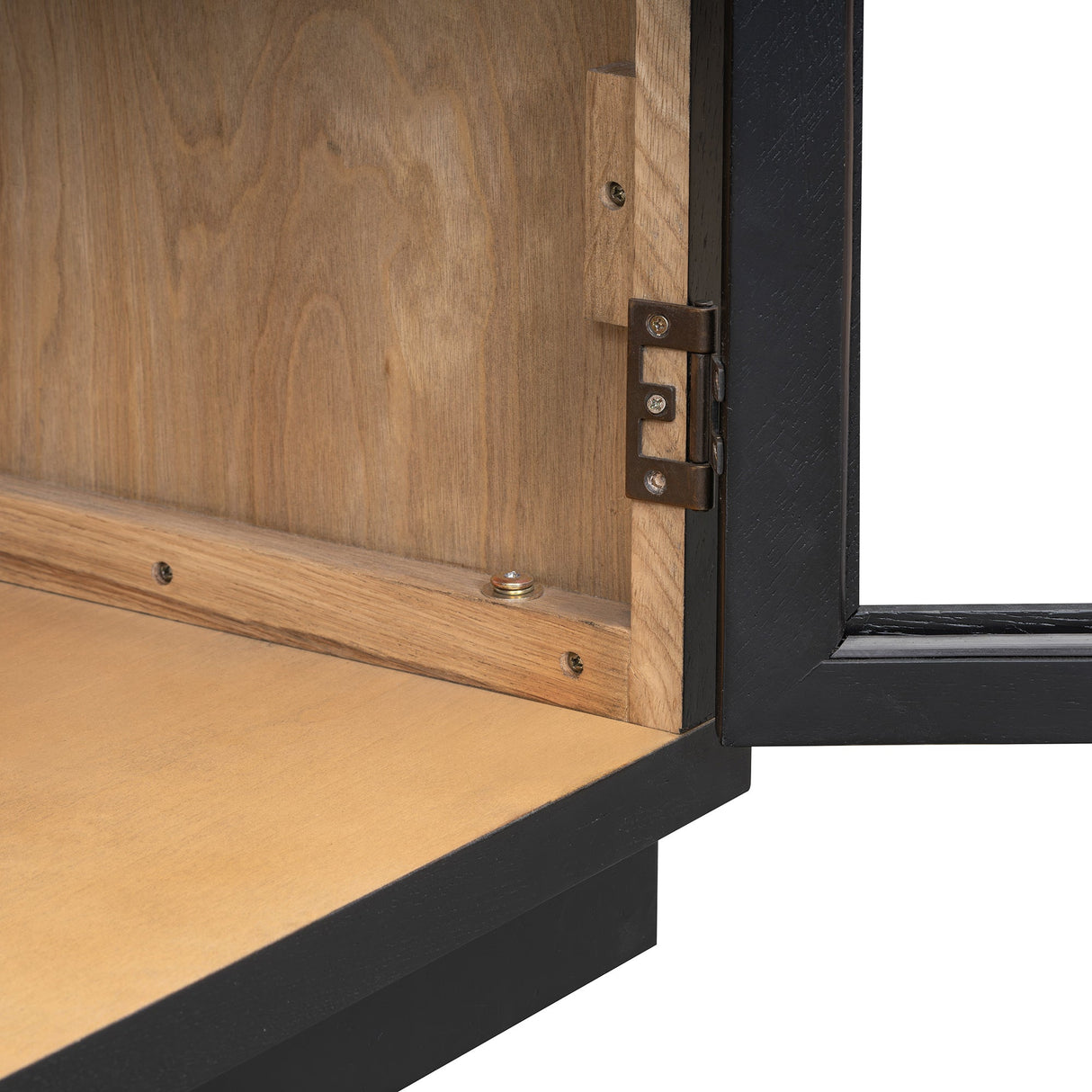 Black Vintage Arched Storage Buffet Cabinet - OROA