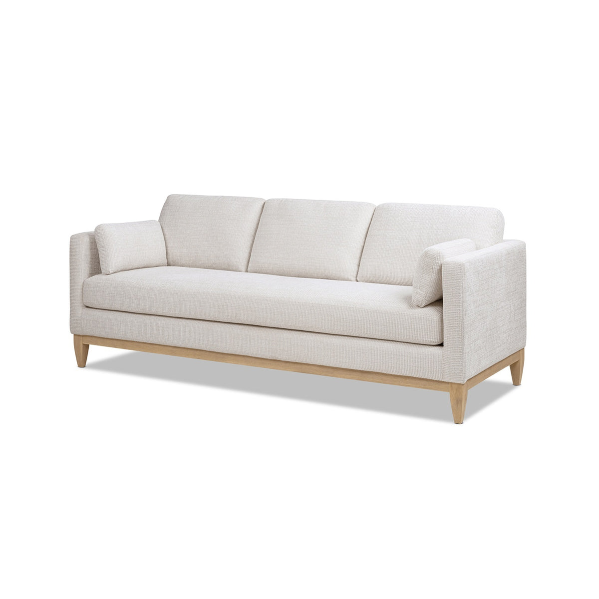 Knox Modern Farmhouse Sofa, Light Beige Chenille with Pinewood Frame - OROA Online Furniture