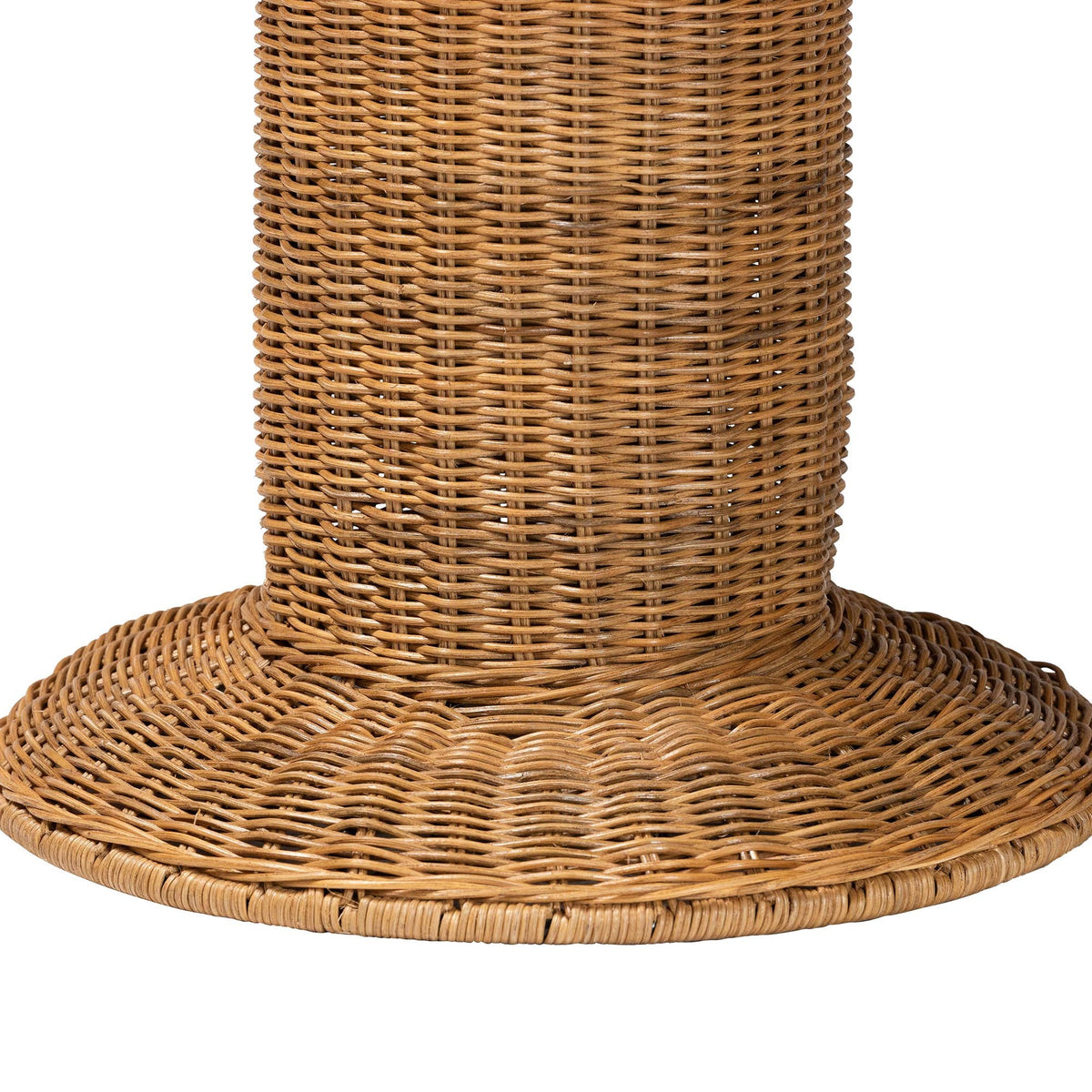 Honey Rattan Scalloped Console Table – OROA, view 3