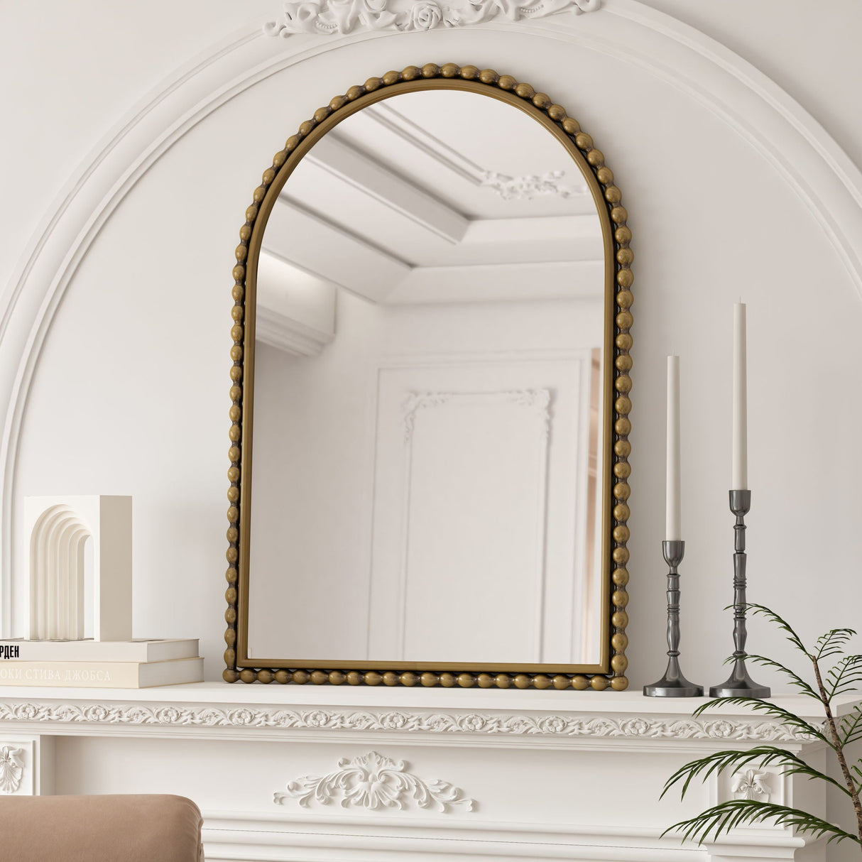 Vintage Iron Arch Wall Mirror - OROA