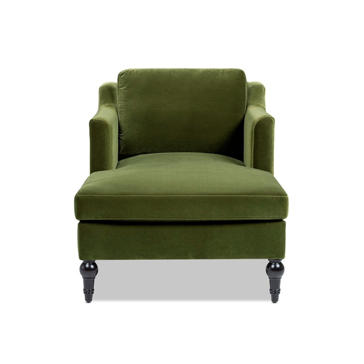 Josephine Upholstered Chaise Lounge, Olive Green Performance Velvet - OROA Modern Furniture