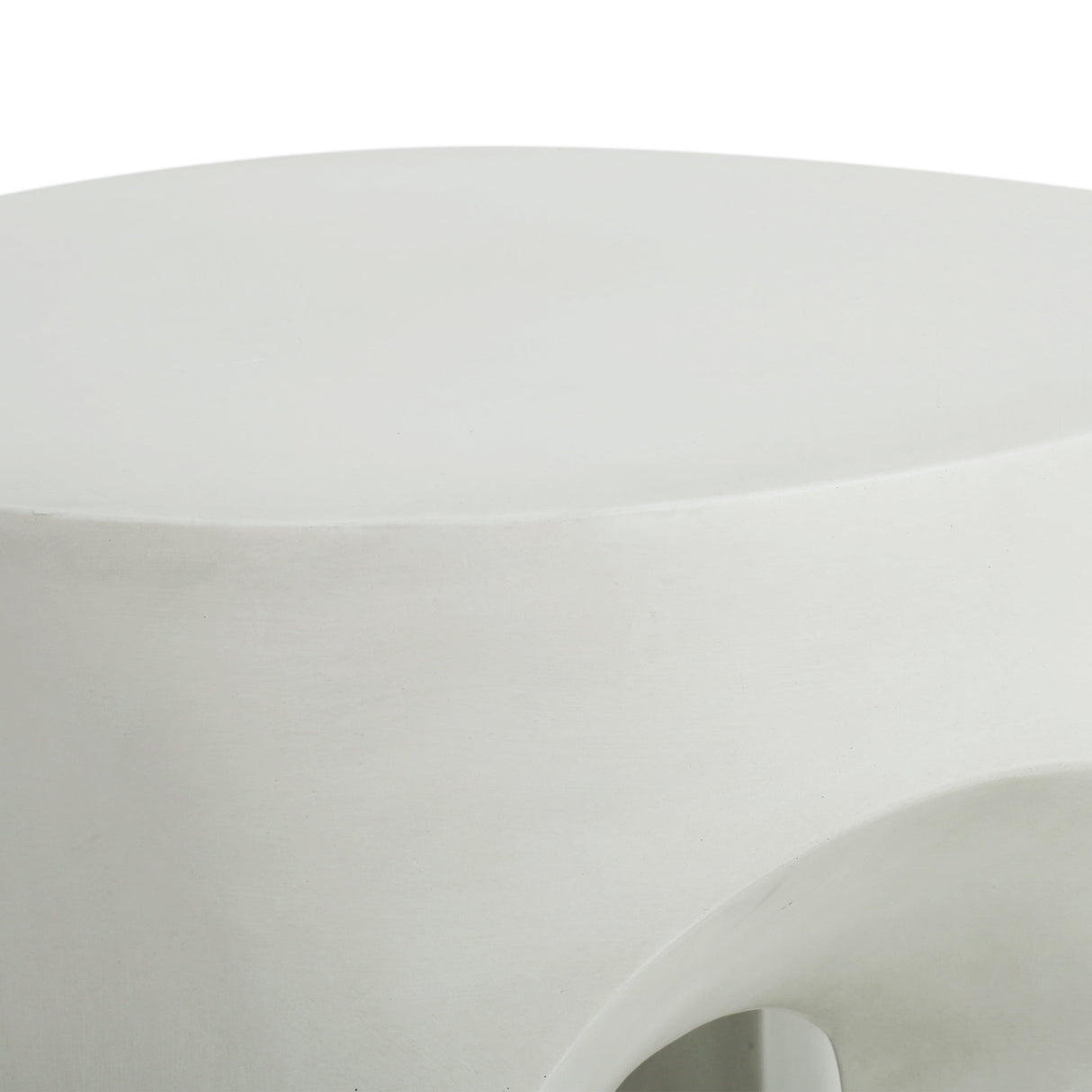 Outdoor Round Top Side Table in Antique White