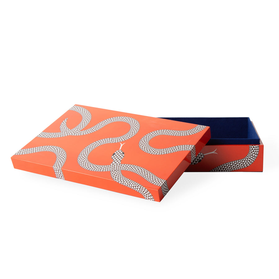 Orange Lacquer Jewelry Box L | Oroa.com