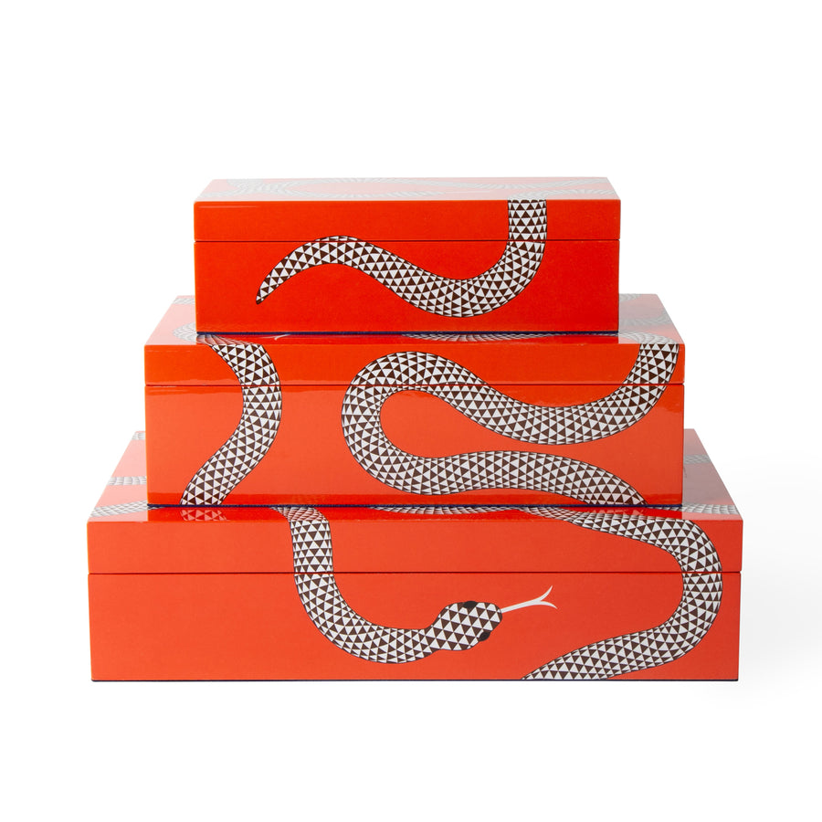 Serpent Print Lacquer Box S | Jonathan Adler Eden | Oroa.com